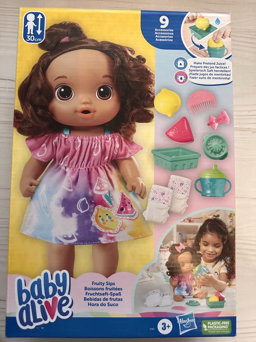 Кукла Baby Alive Fruity Sips Doll кудряшка Lemon