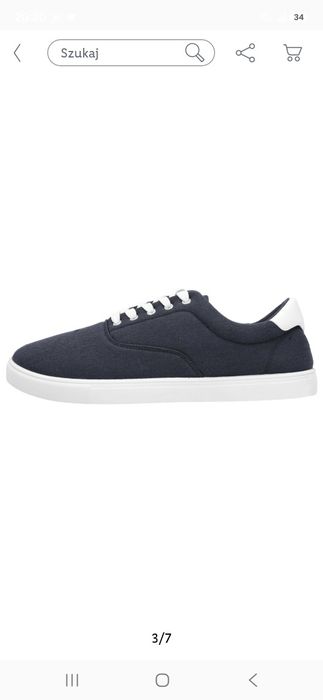 esmara, r. 45,  Buty męskie z bawełną, nowe tenisówki, granatowe