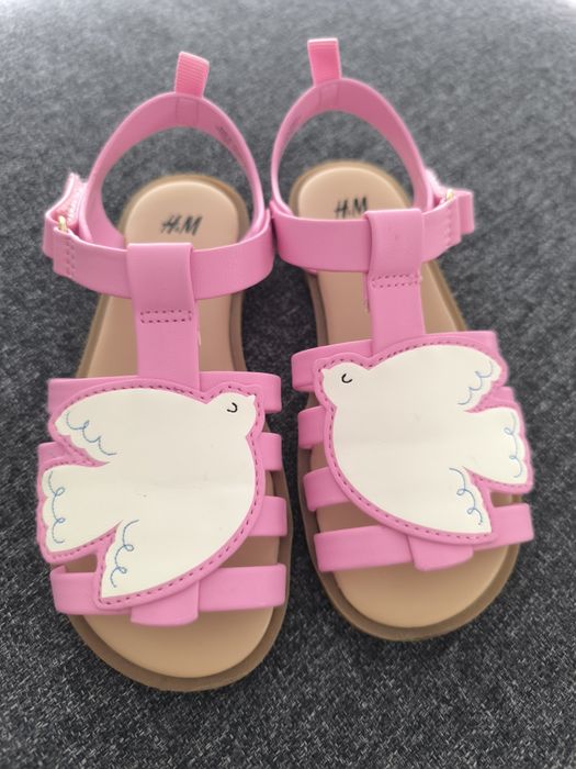 H&M sandałki jak nowe różowe 30