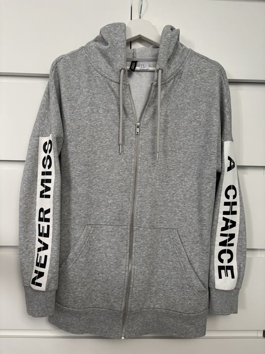 Bluza XS S szara rozpinana basic