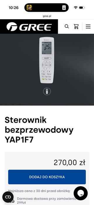 Pilot Sterownik bezprzewodowy YAP1F7