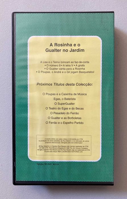 [VHS] Rua Sésamo: A Rosinha e o Gualter no Jardim (não testado)