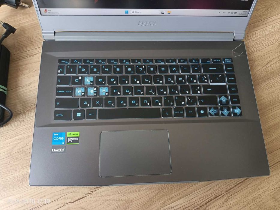 MSI Thin 15 B12UC (15.6" IPS 144Hz/Core i5 12450H/RAM 16/SSD 256 + HDD 1Tb/RTX 3050 4Gb)