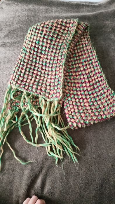 Szalik zielony  kolorowy