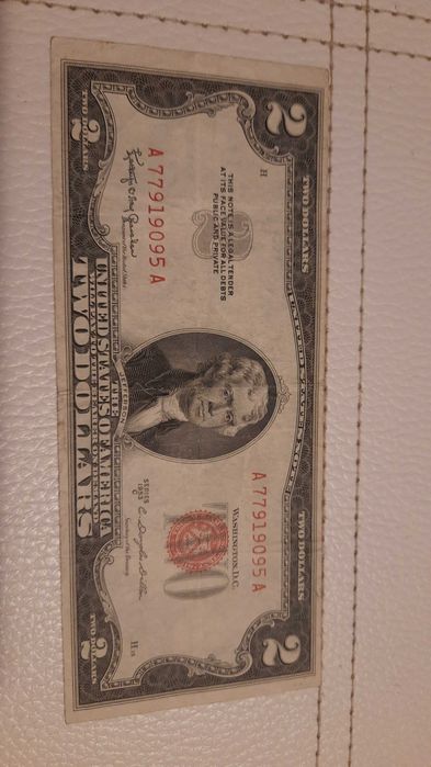 Banknot 1 USD silver certificate niebieska pieczęć 1957