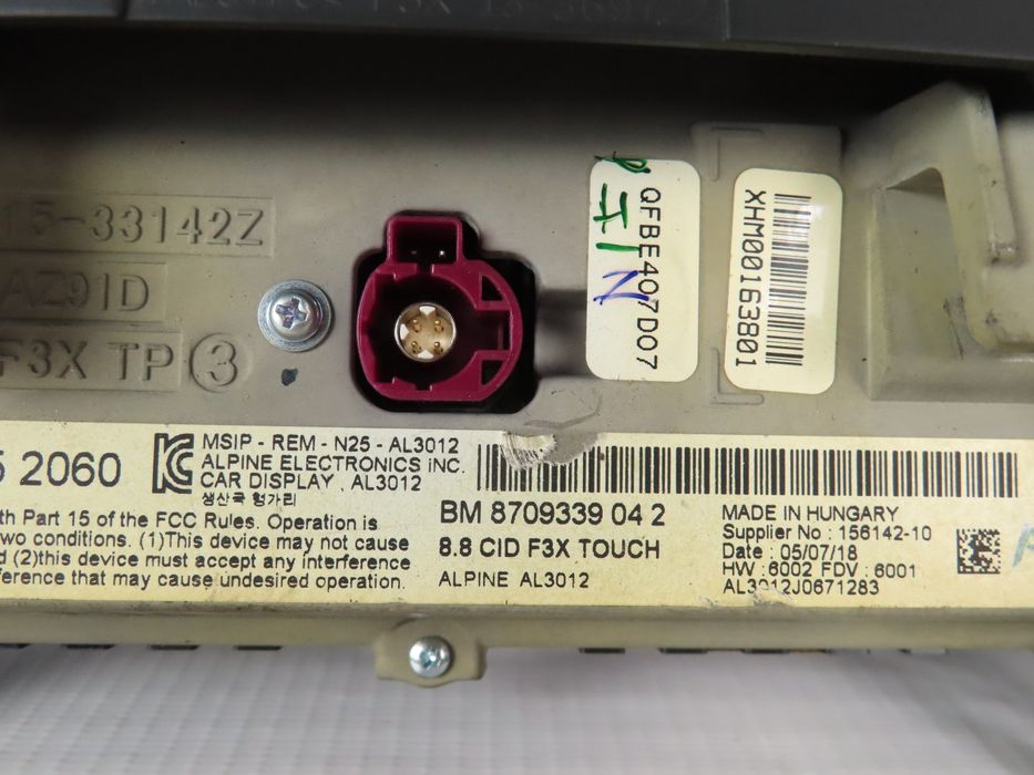 Monitor / Display Central Bmw 1 Ref: 65508709339