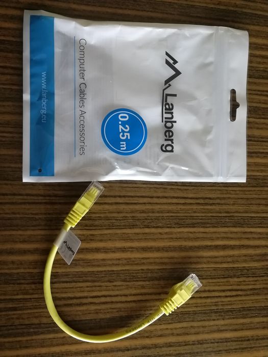 Nowy kabel Patchcord kat.6 ftp 0.25m LANBERG