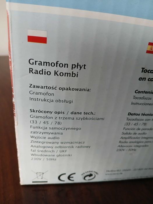 Gramofon płyt Radio Kombi