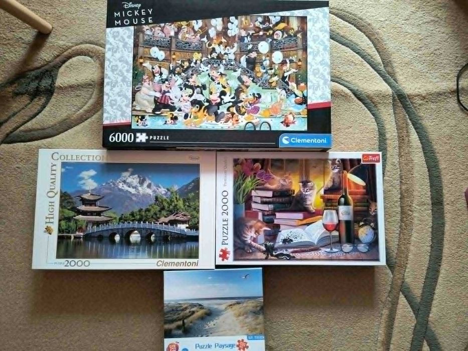 Zestaw puzzle 5 sztuk: 6000, 2 x 2000 i 1000 szt.