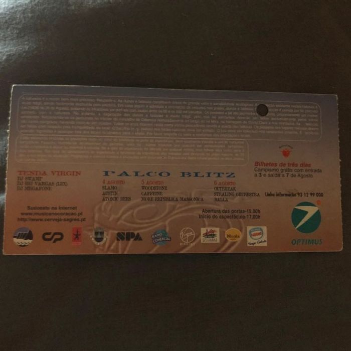 Bilhetes de concerto para fã ou colecionador desde...