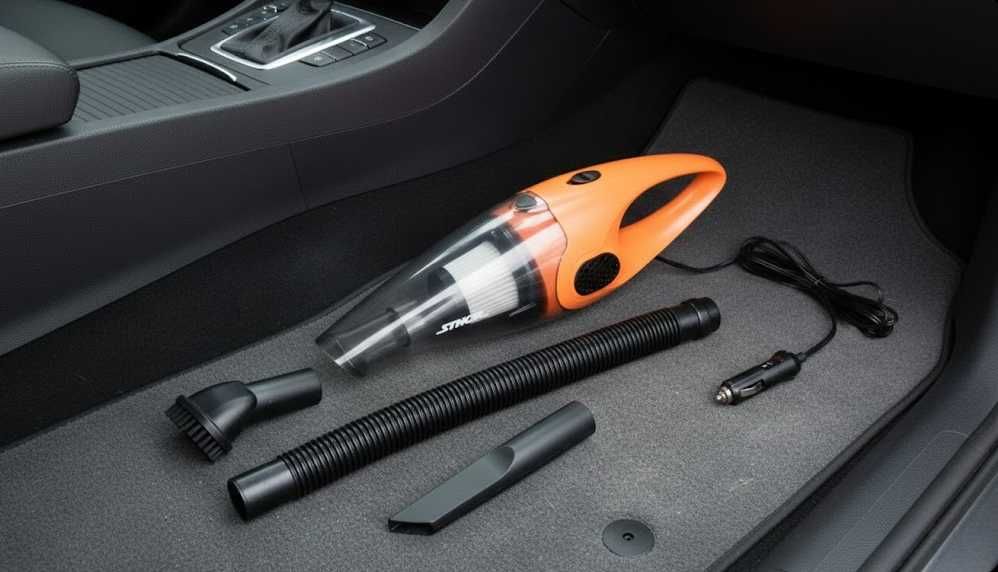 Odkurzacz Samochodowy Bezworkowy 12V 100W HEPA + Torba