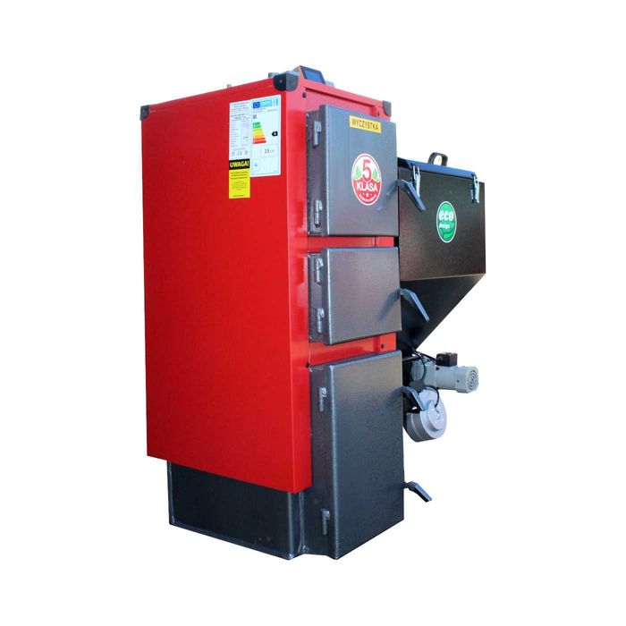 KOCIOŁ z KOMORĄ na Ekogroszek 24 kW. Piec z podajnikiem kotły Klasa 5
