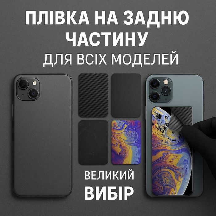 Плівка задню частину смартфони шкіра-малюнок, карбон, вініл текстур