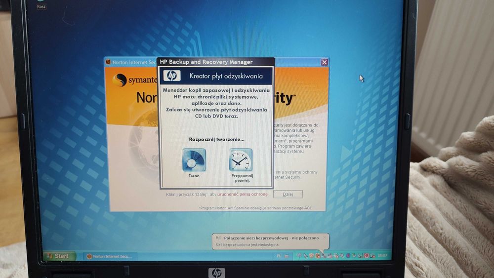 Laptop HP Compaq nx6325 (komputer retro)