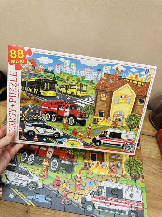 Дитячі Пазли "Транспорт" Спецмашини 88 елементів