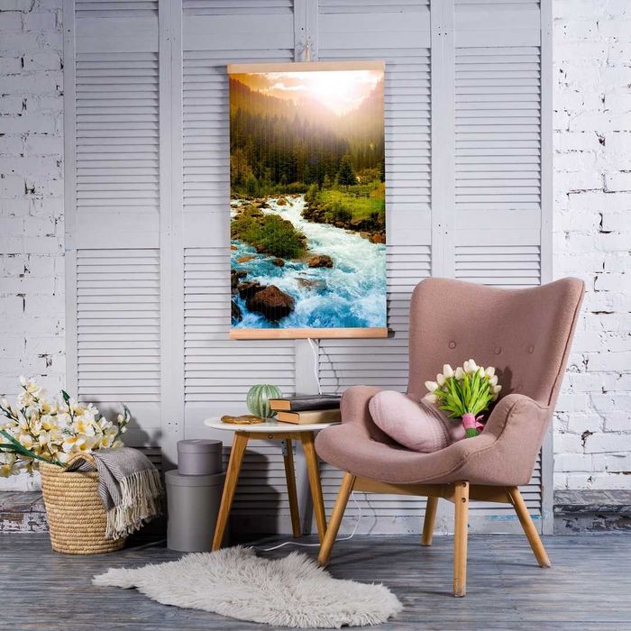 Карбоновий обігрівач-картина Тріо Річка