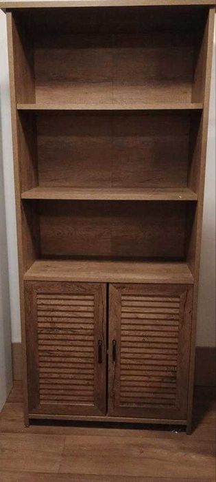 Книжный шкаф/пенал с полками/комод/стелаж с дверцами дерево дикий дуб