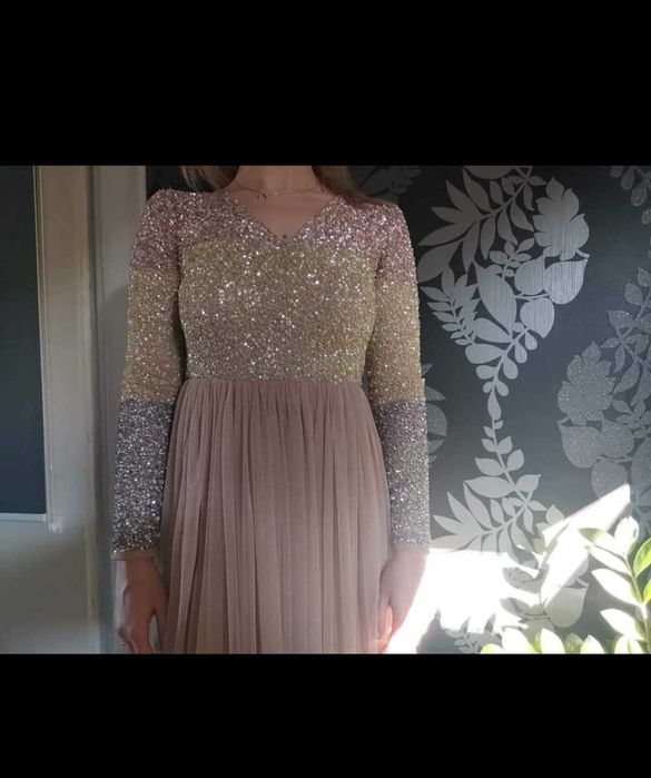 Sukienka na studniówkę Asos półmetek wesele cekiny Maya xs petite