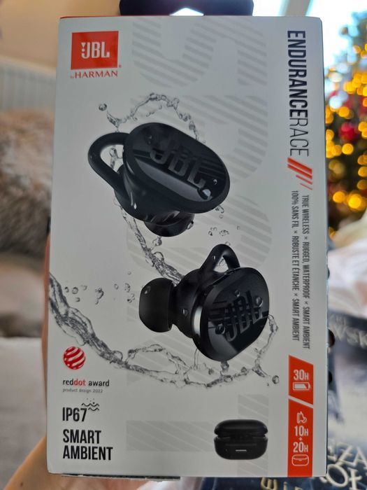 JBL Endurance Race Czarny Słuchawki dokanałowe NOWE