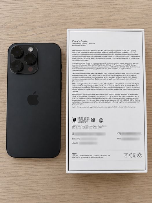 iPhone 14 Pro Max 128 GB Space Black | Polska dystrybucja | pudełko + kabel + Spigen