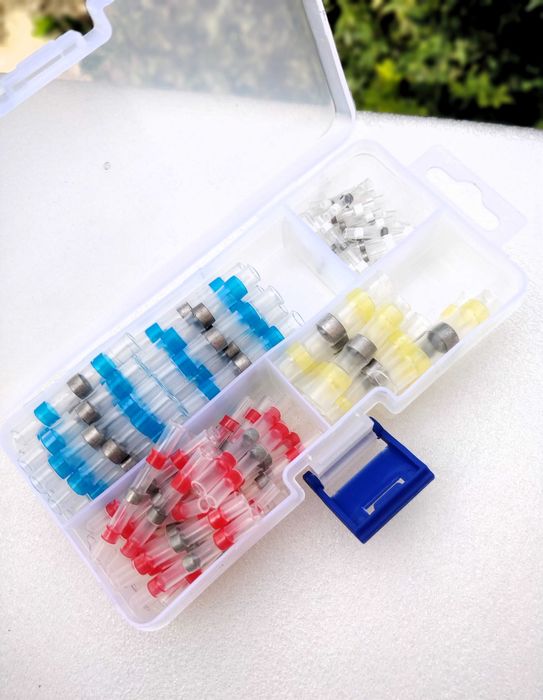 Kit 100 Conectores de Fio c/ Vedação de Solda -Impermeáveis e Isolados