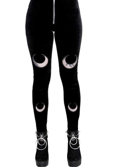 Legginsy moon witch killstar velvet restyle goth