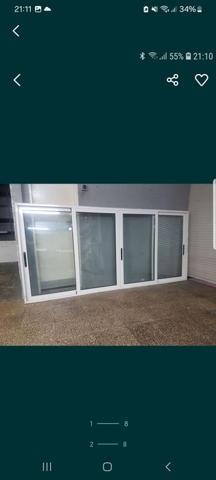 Janelas usadas de alumínio