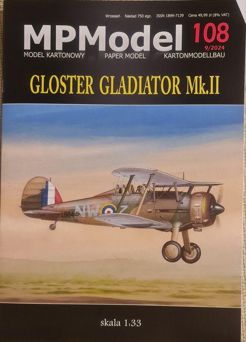 Model kartonowy Gloster Gladiator