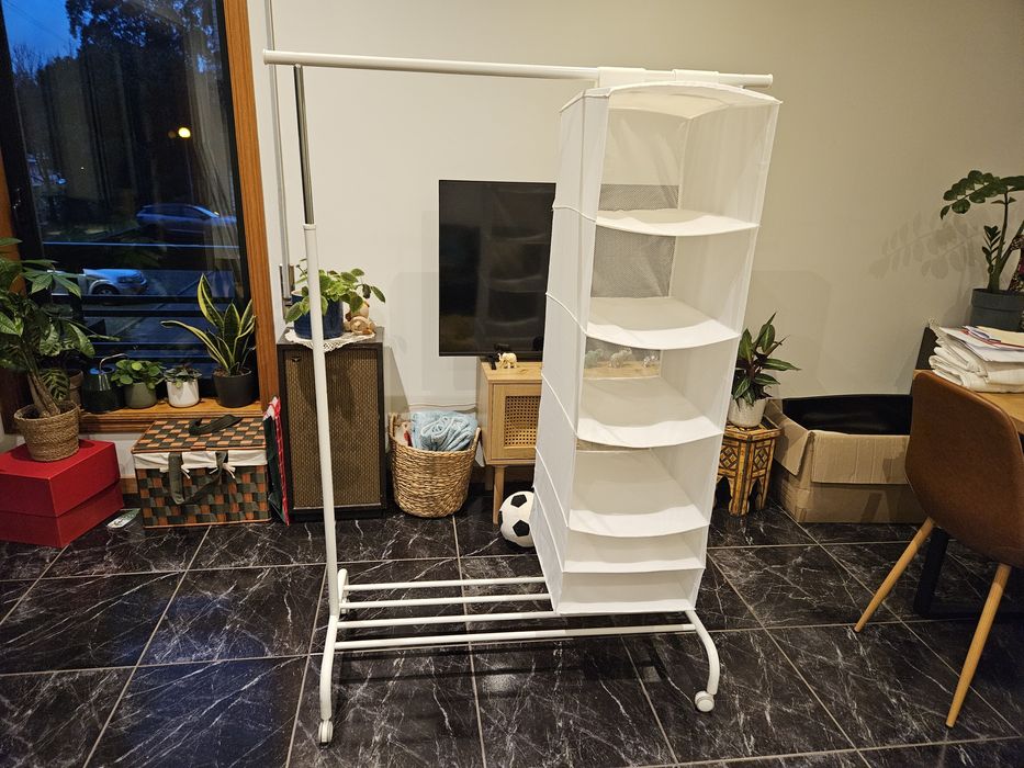 Suporte para cabides RIGGA + SKUBB 6 compartimentos IKEA