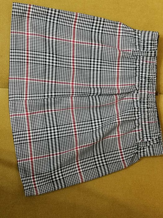 Bershka, spódnica mini, krata