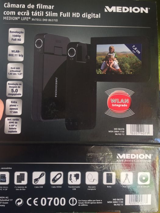 Câmara Filmar / Fotográfica Full HD com Wi-Fi