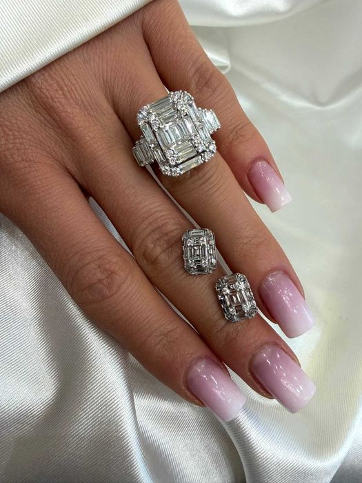 Pierścionek Gwiazd Infinity bagiety 2.33 CT VVS-F
