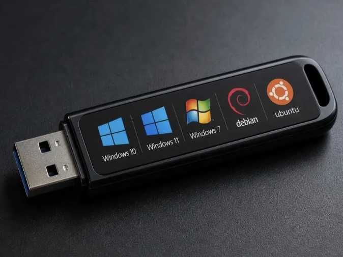 Pendrive z instalatorami systemów win 10/11/7/xp/linux