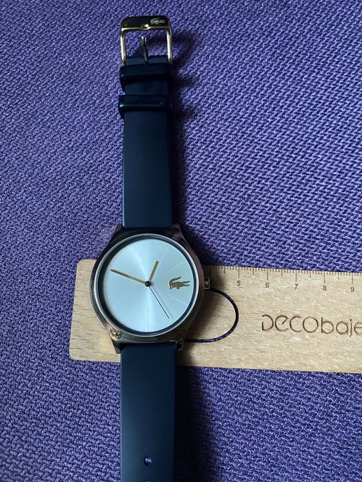 Zegarek Lacoste w kolorze złotym i czarnym paskiem