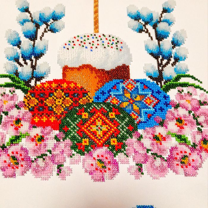 Пасхальний рушник, вишитий бісером