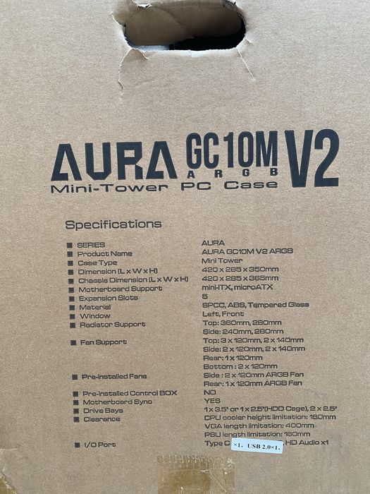 Системний корпус акваріум AURA, mini Tower