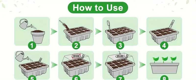 Kit de Germinação de Sementes com Luz LED Mini Estufa Plantas NOVO