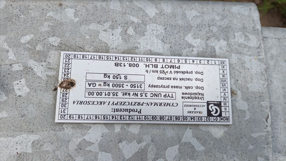 Przyczepa przyczepka pod do Łodzi Cymerman