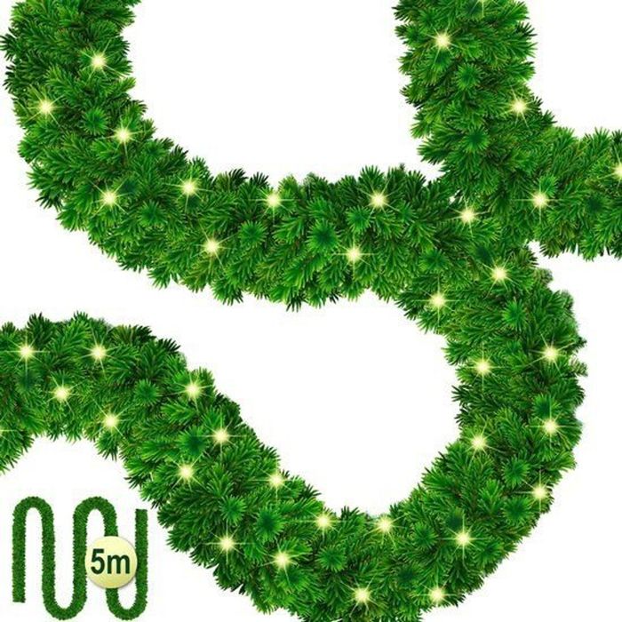 Girlanda świąteczna LED 5m zielona 100 diod dekoracja