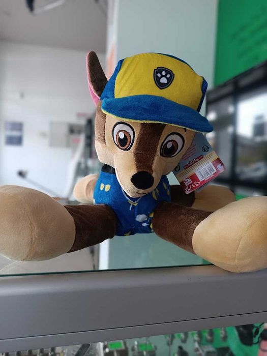 PROMO NATAL:Peluche Patrulha Pata Chase Jumbo 50cm deitado