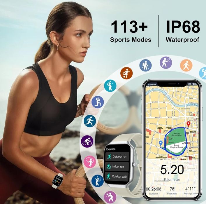 Motast P99 Smartwatch kremowy