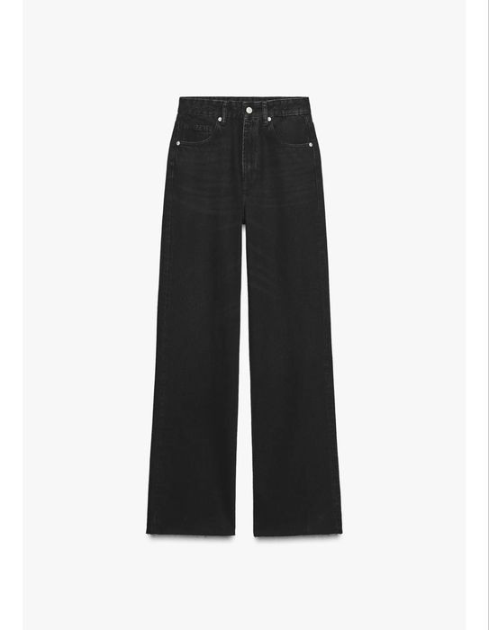 ZARA Джинси wide leg 34. Чорні Джинси zara wide leg 34.  Cher17 one by one
