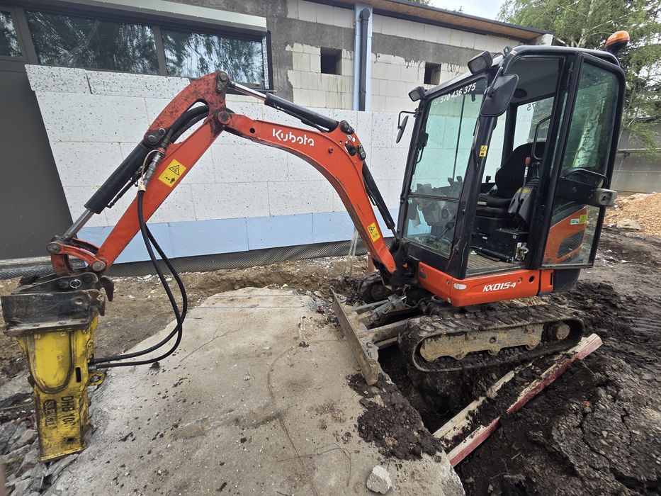 MINIKOPARKA młot Oława  Jelcz Usługi minikoparki mini ładowarka bobcat
