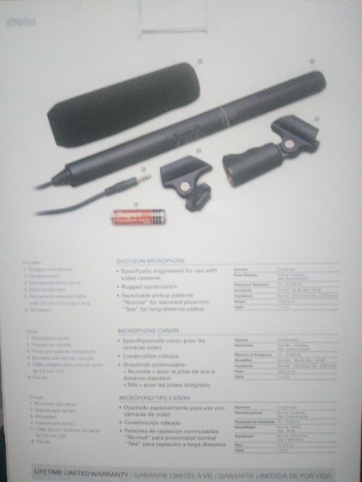 Microfone Shotgun Audio-Technica ATR 6550