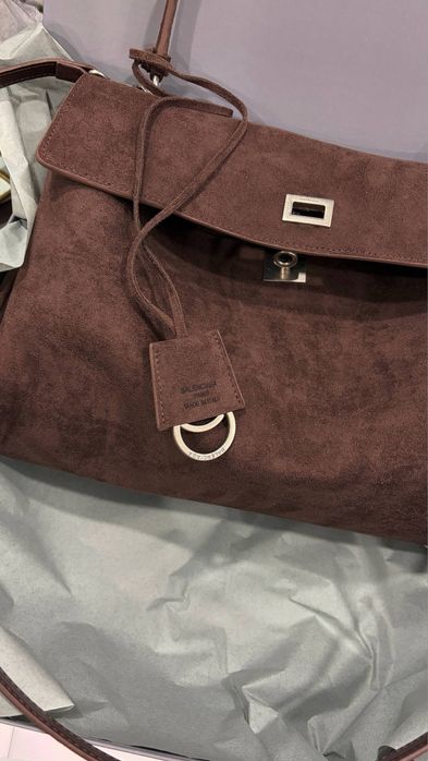 Сумка Balenciaga Rodeo замшева | шоколадна