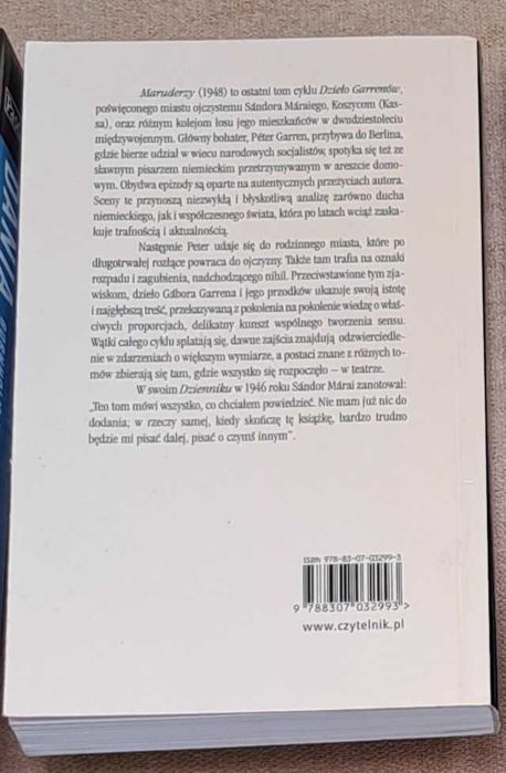 Maruderzy Sandor Marai Czytelnik 2013 wartościowa powieść unikat