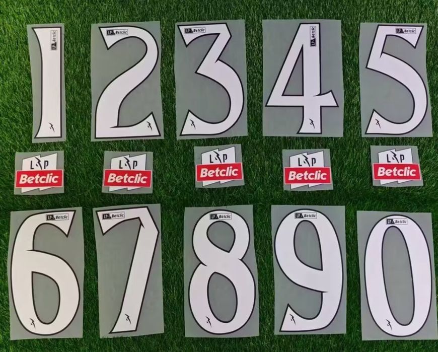 Patchs nameset badge font betclic benfica porto sporting