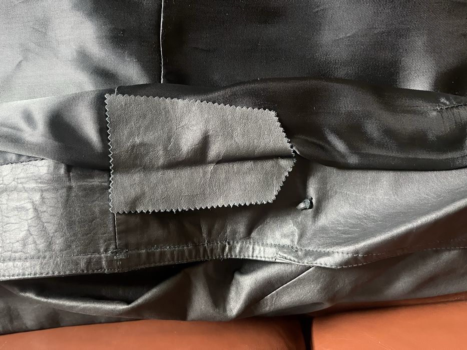 Marka „Moda Polska” - Piękny, długi skórzany płaszcz damski jak nowy