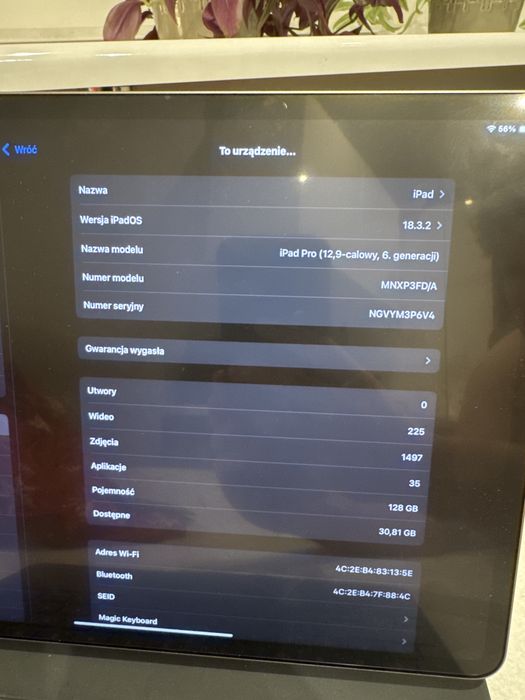 iPad Pro 12,9 cala (6. generacji) + magic keyboard + apple pencil 2