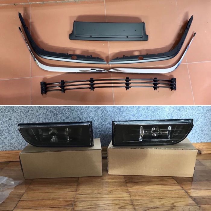 Нова решітка бампера, молдинг, накладка, ПТФ, туманки BMW 7 e38
